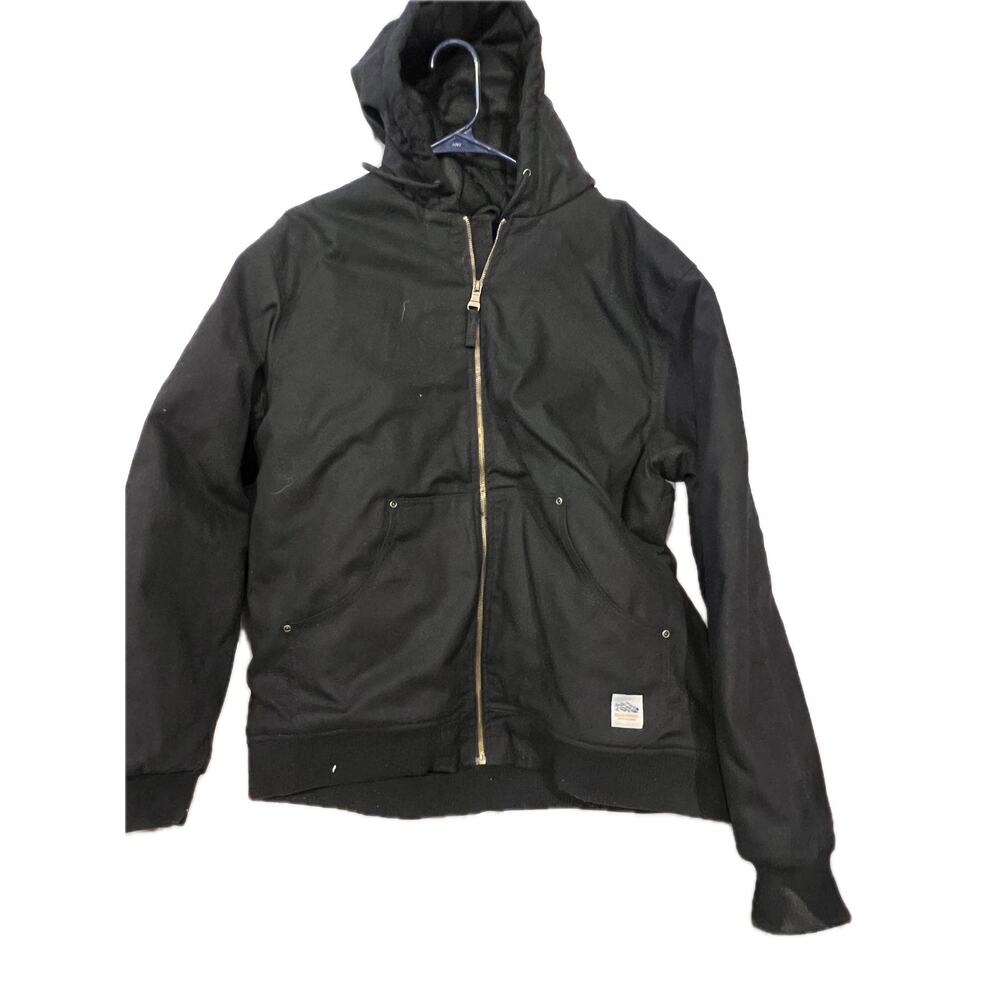 Bass Creek Heavy Denim Hooded Work Jacket Mens Large